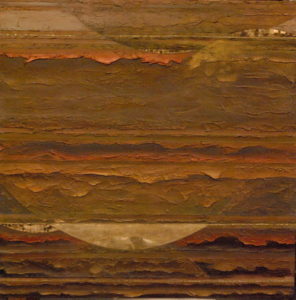 An art with wavy brown colors