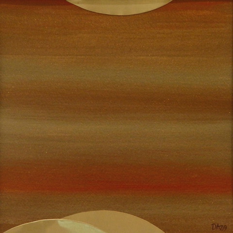 An art with orange and brown tones