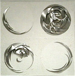 Circles of metal shards